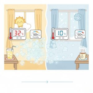 飽和水蒸気量の説明