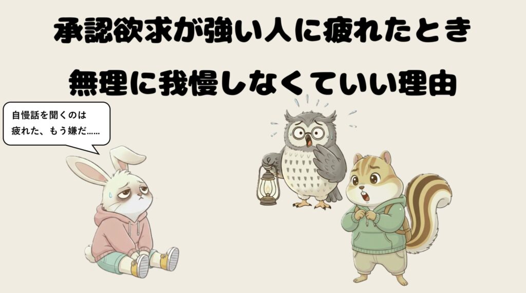 承認欲求が強い人に疲れたとき、無理に我慢しなくていい理由
