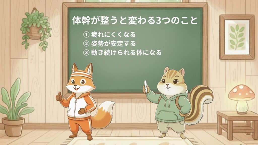 体幹が整うと変わる3つのこと