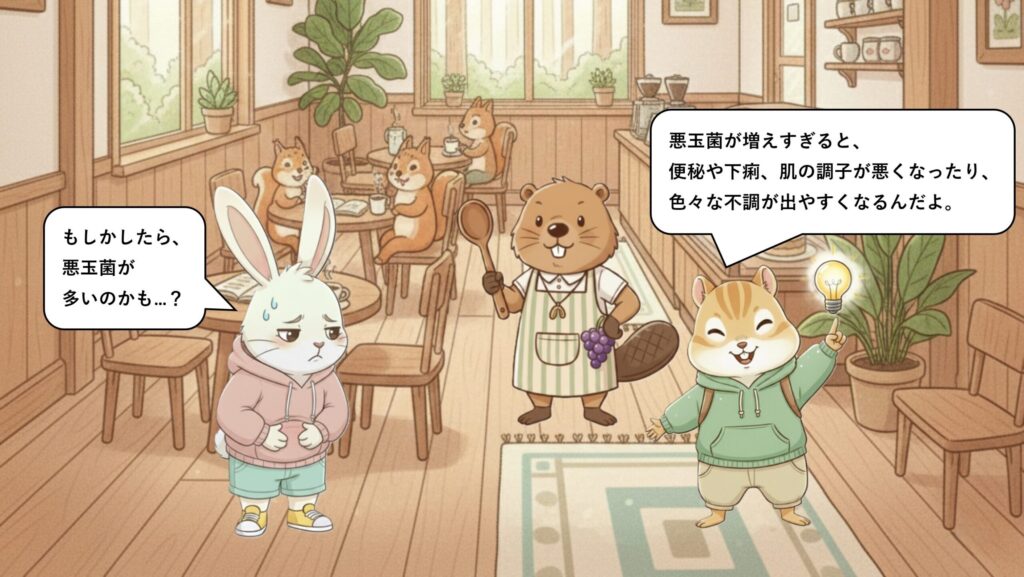 悪玉菌が増えすぎると、どんな不調が起こりやすい？