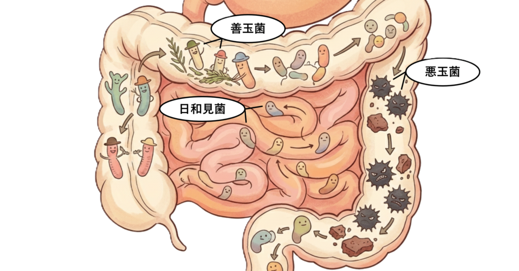腸内環境のイメージ