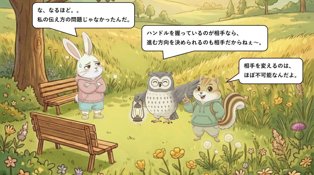 相手を変えようとすると、もっと苦しくなる