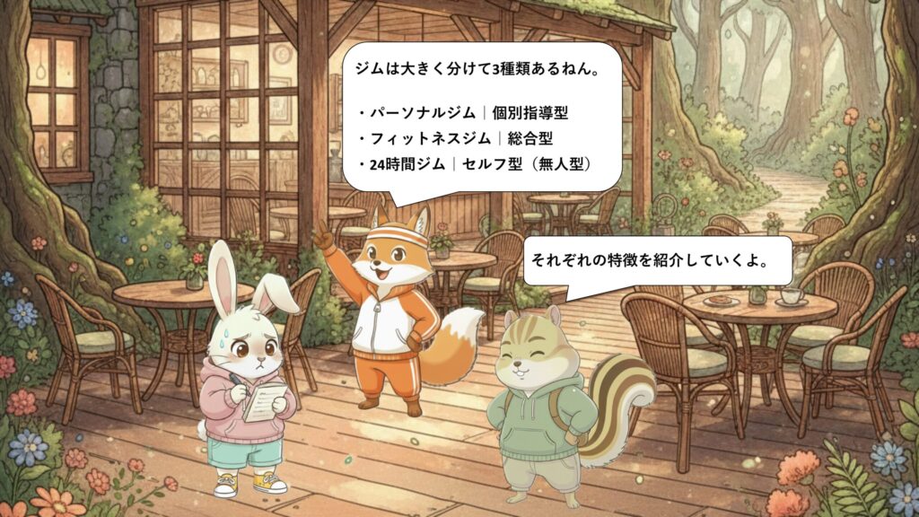ジムの3つの基本タイプ