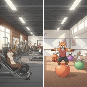 フィットネスジムとスタジオ