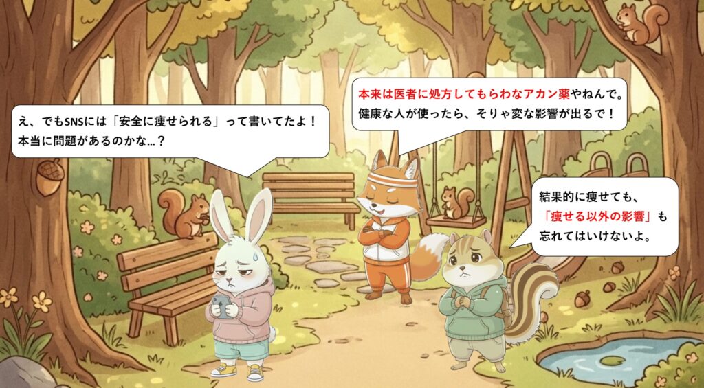 健康な人が使用することで起こり得るリスク