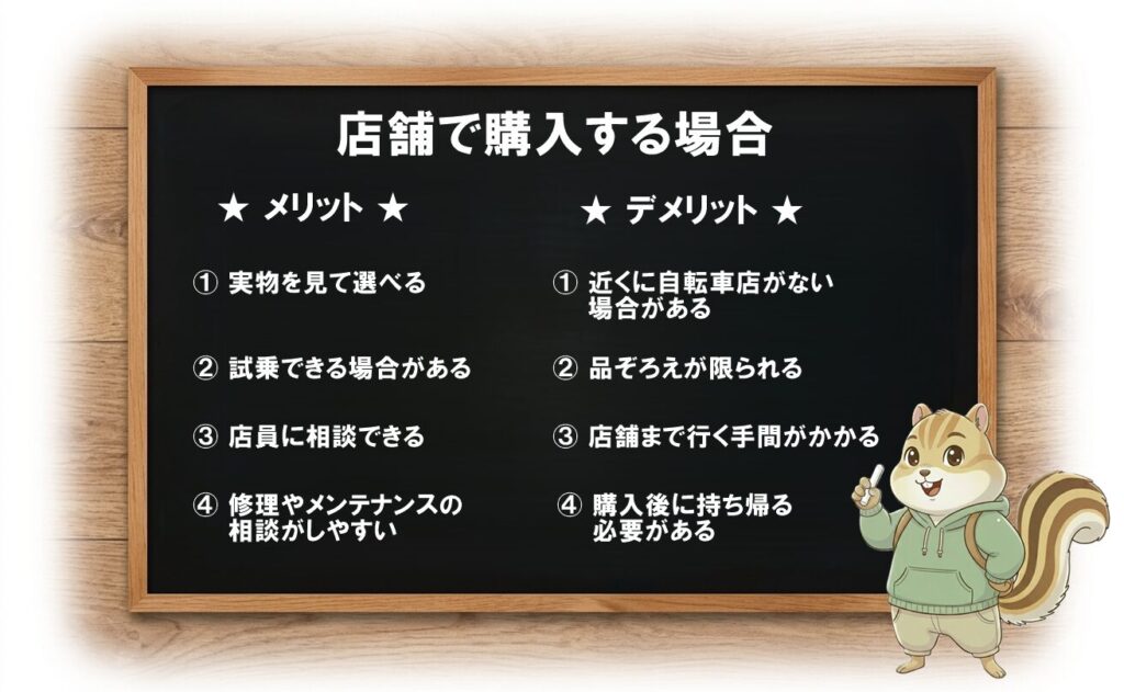 自転車を店舗で買うメリットとデメリット