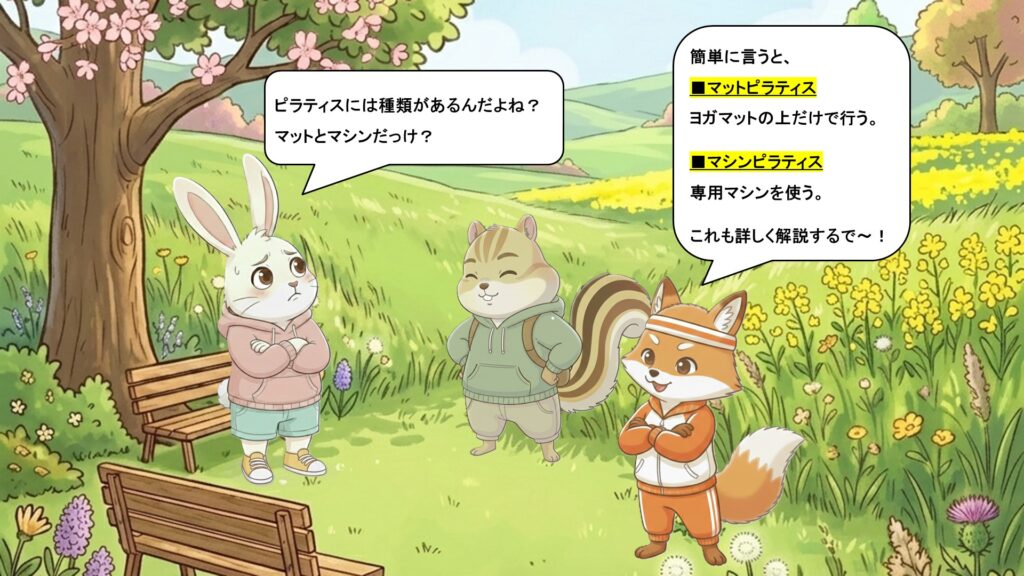 マットとマシン——ピラティスの2つのスタイル