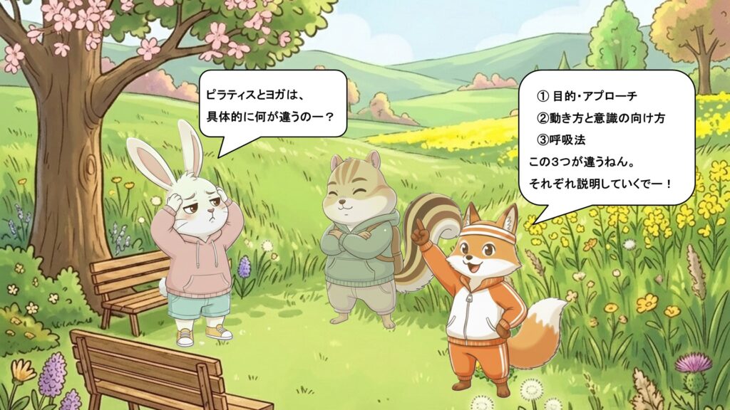 ピラティスとヨガ、3つの違いで整理しよう